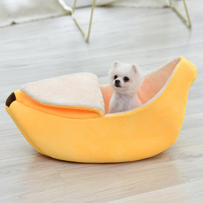Removable And Washable Banana Shaped Bed