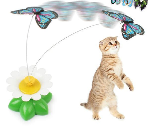 Electric Automatic Rotating Flower Cat Chase Toy