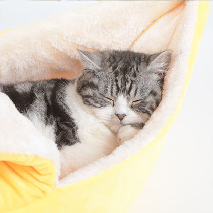 Removable And Washable Banana Shaped Bed