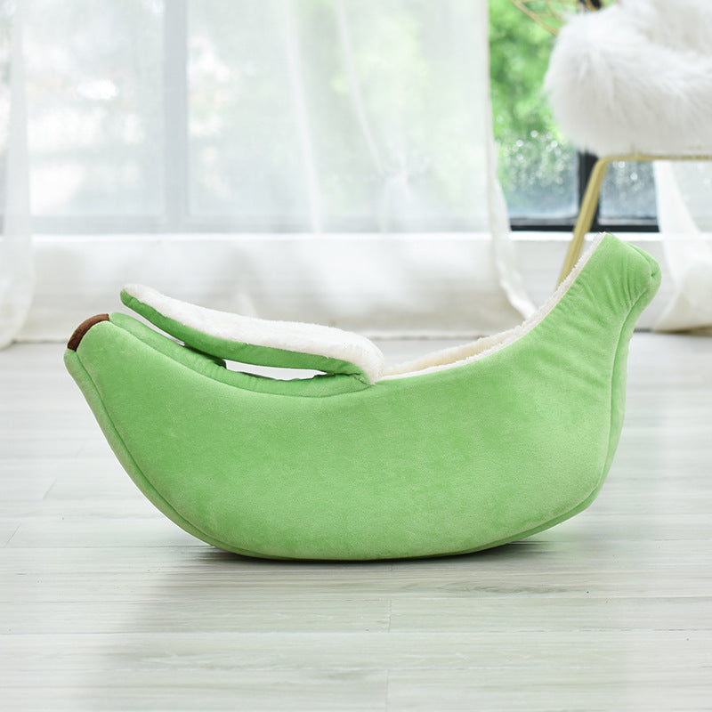 Removable And Washable Banana Shaped Bed